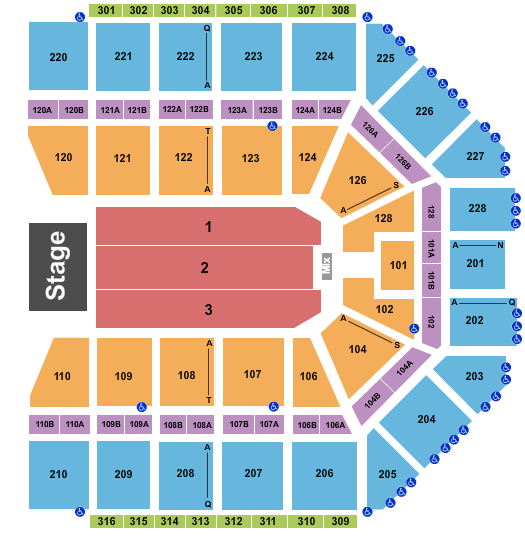 Van Andel Arena Barry Manilow Seating Chart